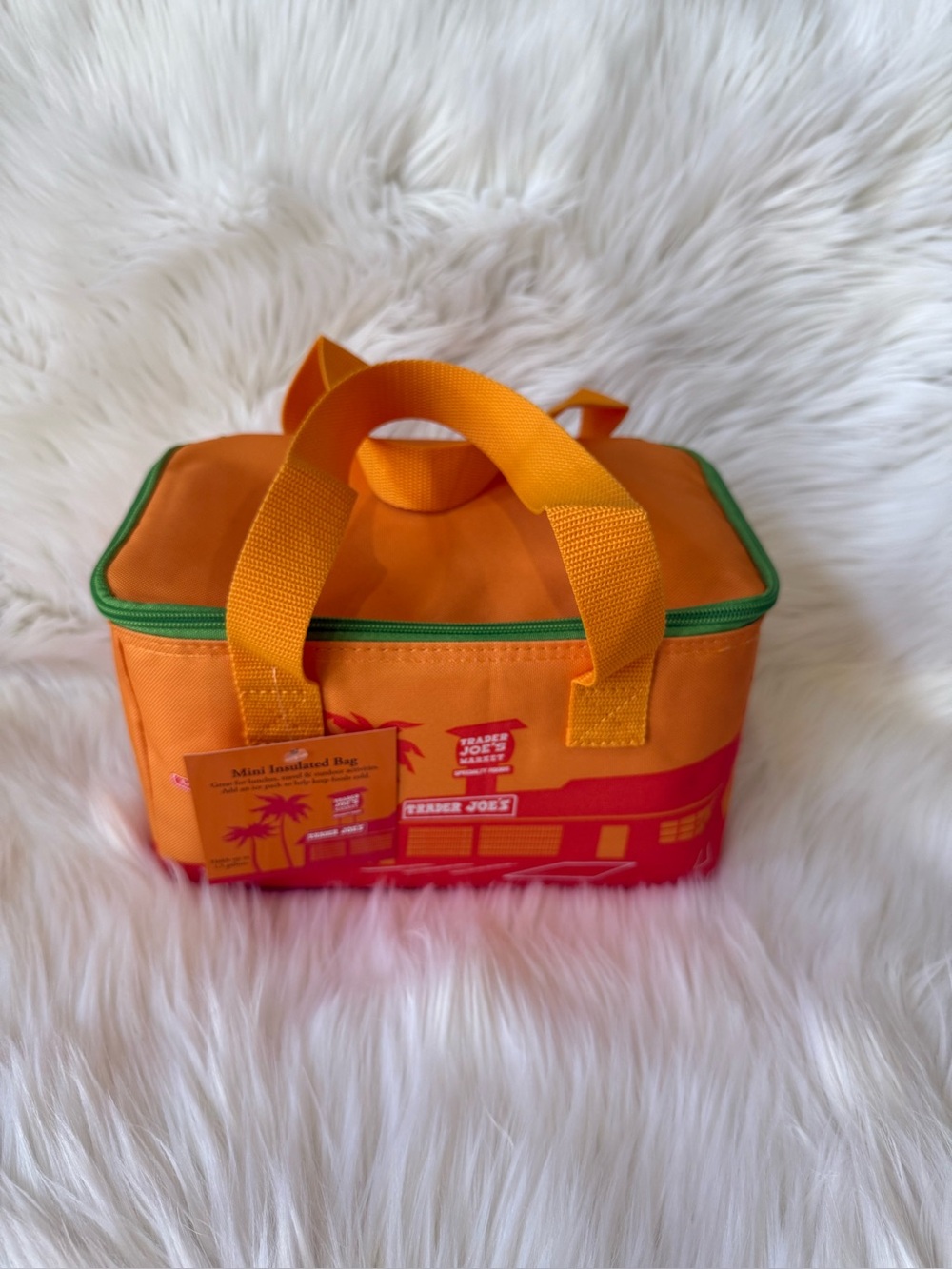Trader Joe's Mini Insulated Lunch Bag New Orange